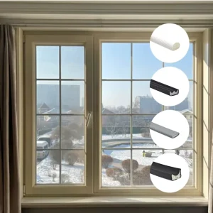 Modern PU Foam Rubber Seal Strip with Plastic for Doors & Windows Soundproof Waterproof Durable Living Room Accessories