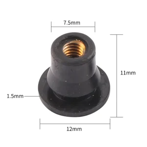 Motorbike Fittings Rubber Well Nuts Stainless Steel Screws