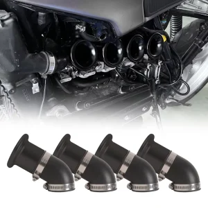 Motorcycle Air Intake Aluminum Rubber Black Silver for K100 K75