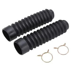 Motorcycle Front Fork Cover Protector Gaiter Gator Boot Shock Dust Guard Black Rubber for Motor Off-road