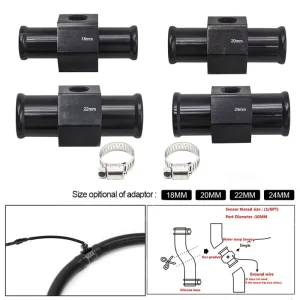 Motorcycle Modification Water Three Way Fitting Compatible with Yamaha Conversion Adapter 18 20 22 24mm