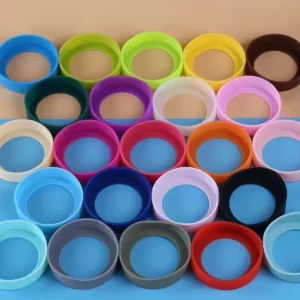 Multi-Size Silicone Cup Sleeves, Insulated Bottle Sleeves and Anti-Wear Bottom Gaskets for Glass Water Bottles