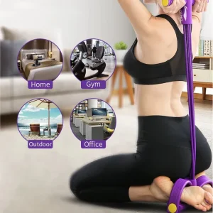 Multi-functional TPE Durable Arm Resistance Band Training Rope Yoga Fitness Set Pedal Exercise Sit Ups Push Ups