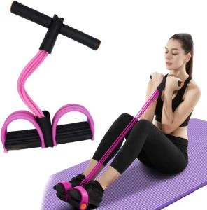 Multifunctional Sit up Training Tension Rope 6 Tube Elastic Yoga Pedal Puller Resistance Band