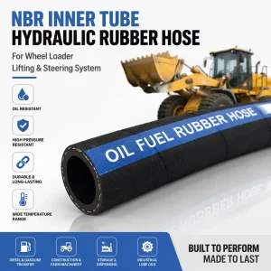 NBR Inner Tube Hydraulic Rubber Hose for Wheel Loader Lifting and Steering Systems