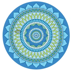 Nagoudi Rubber Thickened Quiet Shock Absorbing Non slip Mandala Pattern Women’s Household Sports Fitness Yoga Mat for Meditation