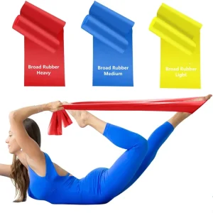 Natural Latex Home Gym Band Resistance Stretch Flat Power Bands Therapy Band for Fitness Exercise