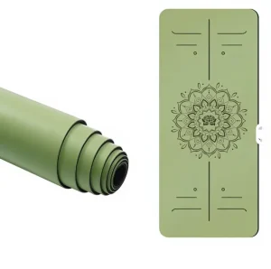 Natural PU Rubber Yoga Mat Professional Anti Slip for Sports Dance Meditation Fitness 183cm Long 1.55mm Thick Customizable