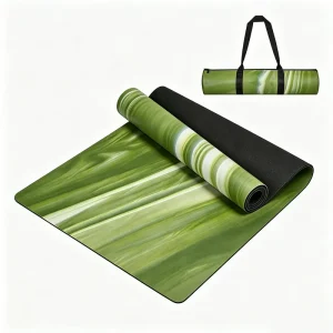 Natural Rubber Contrast Color Professional Yoga Mat 5mm Sweat Absorbent Non Slip Eco Friendly Durable Antimicrobial Soundproof