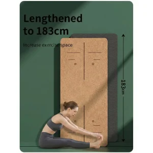 Natural Rubber Custom Yoga Mat Non Slip Non Toxic 4.5mm 6mm 8mm Thick Durable Hot Yoga Pilates Alignment Guide Sweat Proof