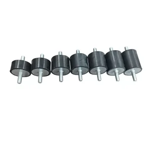 Natural Rubber Heavy-Duty Anti-Vibration Shock Absorber Mount, Black and Silver, for Diesel Generators, Pumps, Marine, and HVAC Equipment