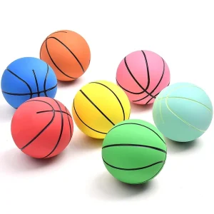 Natural Rubber Hollow Mini Basketball 6.0cm Rubber Bouncy Balls