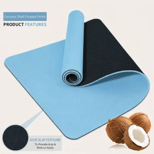 Natural Rubber Yoga Mat Professional Non Slip Extra Thick 5mm Eco Friendly Exercise Mat Durable Stain Resistant Yoga