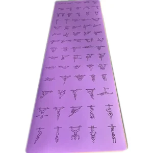 Natural Rubber Yoga Mat with Body Lines Eco Friendly Absorb Sweat Anti-Slip PU Rubber Yoga Mat Custom Service