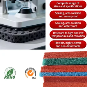 Natural Silicone Rubber Foam Sheet High Elasticity Open Cell Silicone Foam Sponge Rubber Sheets Pads