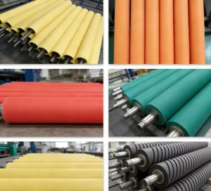 Neoprene Roller Butyl Rubber Coated Roller Urethane Wheels Natural Rubber Wheels Low Noise Low Friction 60 95 Shore Cutting