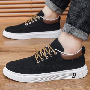New Hot Selling Models White Work Shoes Flat Black Cloth Shoes Unisex Soft Sole Comfortable Walking Shoes