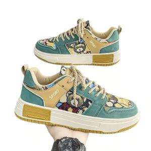 New Men’s Shoes Breathable Canvas Shoes with Trendy Men’s Style Fashionable and Versatile Thick Sole Suitable for Sports