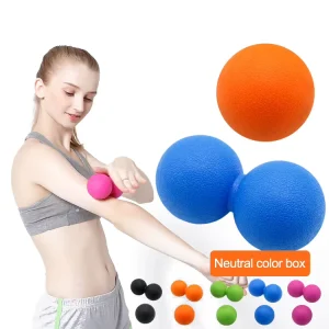 New Style Non toxic Eco Silicone Double Peanut Lacrosse Massage Ball