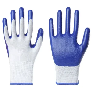 Nitrile Coated Working Gloves 30g Nitrile Palm Dipped Gloves for Anti acid Anti Oil Working Sites