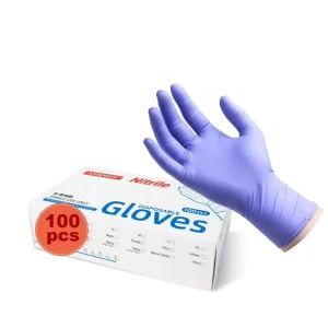 Nitrile Disposable Sterile Medical Surgical Examination Gloves Rubber Gloves CE Certified Lightweight Waterproof Sizes S/M/L/XL