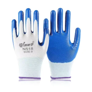 Nitrile Gloves Thickened Wear Resistant Rubber Belt Adhesive Maintenance Work Plastic Labor Protection Full Gloves