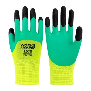 Nitrile Oil Resistant 12 oz Knit Wrist Cuff Labor Protection Gloves Full Rubber Maintenance Auto Repair Wear Resistant