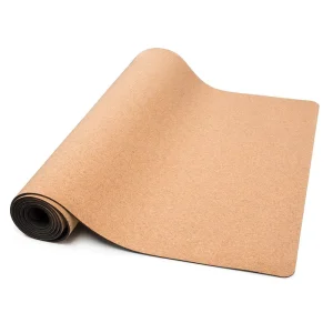 Non Slip Cork Rubber Yoga Mat 0.5mm Thick 183cm Length Water Proof High Density Eco Friendly for Hot Yoga Pilates