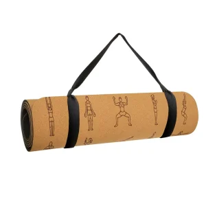 Non Slip Cork Rubber Yoga Mat Set Custom Print Eco Friendly TPE Yoga Mats Durable Waterproof Custom Logo for Fitness