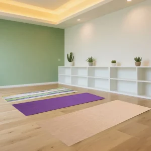 Non Slip Natural Rubber Yoga Mat 4mm for Hot Yoga with Sweat Absorption Quick Dry Surface