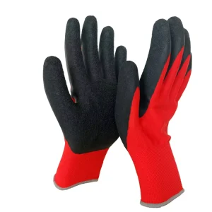 Non Slip Rubber Coated Gloves Crinkle Latex Protection Safety Work Gloves