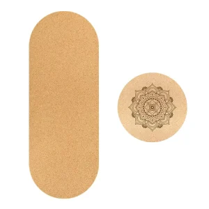 Non Slip Rubber Printed Organic Eco Friendly Reversible Non Toxic Cork Yoga Mat Miska Cork04 1830x610mm