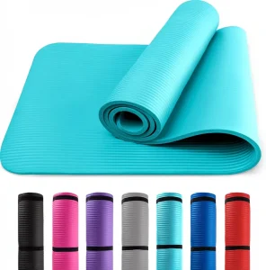 Non Slip Water Resistant Rubber 8mm Thick Yoga Mat Eco Friendly Exercise Mat for Yoga Pilates & Home Workouts
