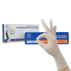 Non Sterile Disposable Latex Medical Exam Gloves Durable Tear Resistant Rubber Examination Gloves for Hospital