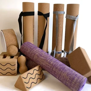 Non Toxic Custom Logo New Design Eco Friendly Recycled Home Exercise Biodegradable Natural Cork Rubber Yoga Mat