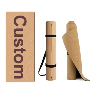 Non Toxic Sport Exercise Mat Customized Logo Eco Friendly Non Slip Natural Rubber Printed Cork Hot Yoga Mat 5mm/6mm