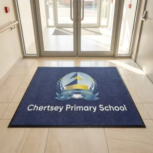 Nylon Loop-Pile Non-Slip Custom Logo Floor Mat Pet-Friendly Stain-Resistant Washable for Home, Office and Outdoor Use