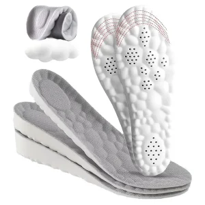OEM 4D Cloud Comfort Height Increase Shoe Insoles for Men Women Soft Memory Foam Washable Durable Cushioning Breathable Trim Fit