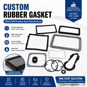 OEM Custom EPDM Silicone NBR Rubber Gasket Seal Manufacturer Compression Molded Industrial Automotive Rubber Parts
