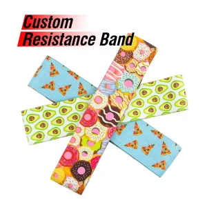 OEM Logo Cute Non Slip Resistant Loop Thigh Booty Elastic Fabric Fitness Custom Printed Resistance Bands