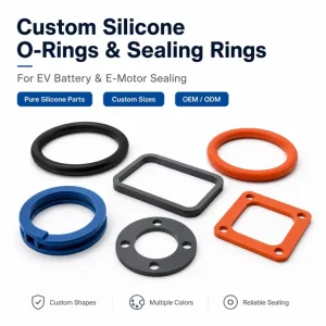 OEM ODM Custom Silicone O-Rings for EV Battery Pack and E-Motor Waterproof Sealing