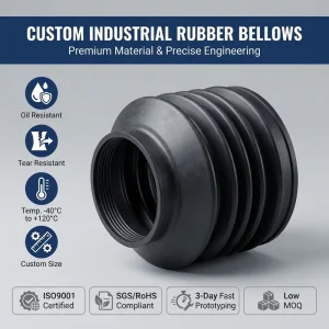 OEM ODM Molded Automotive Rubber Bellows Boot Dustproof Covers SR NBR EPDM