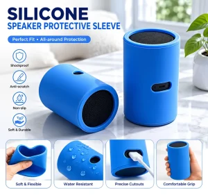 OEM Silicone Speaker Protective Sleeve with Shockproof Soft-Touch Design for Portable Wireless Audio Devices