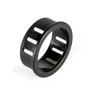 Open Black and White Nylon Snap-In Grommet Bushing