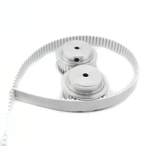 Open-End White Black Toothed Polyurethane PU Timing Belt Steel Fabric Cord