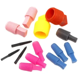 Optimal Fit Custom Silicone Rubber Plugs NBR EPDM Threaded Design with Flange Protection Available in Various Sizes
