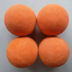 Orange DN100 DN120 DN150 Concrete Pump Pipe Rubber Sponge Ball Concrete Pipeline Cleaning Sponge Rubber Balls