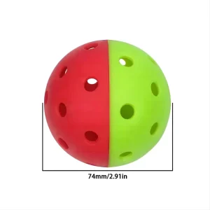 Original Design 40 Holes Pickleball Paddle Durable Outdoor Games Pickleballs 2 Colors Made Plastic Factory Combined Paddle Balls