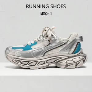Original Luxury Breathable Walking Mesh Rubber Sole Thick Sole Men’s Heightening Running Shoes Casual Sports Shoes