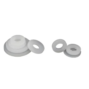 Ouling Height 2mm Silicone Flat Gasket Rectangular Cross Section Inner Hole Diameter M2 M6mm White Seals Rubber Ring Flat Washer